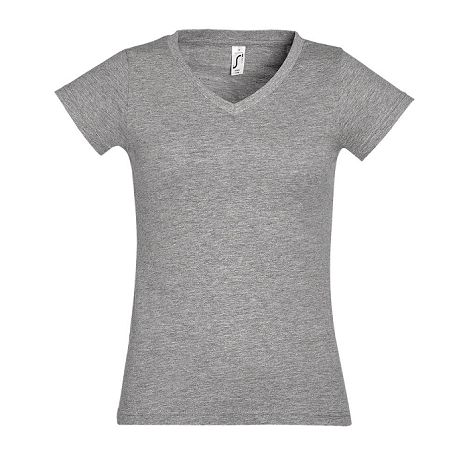  TEE-SHIRT FEMME COL “V” COULEUR