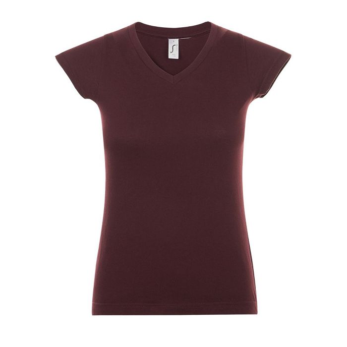  TEE-SHIRT FEMME COL “V” COULEUR