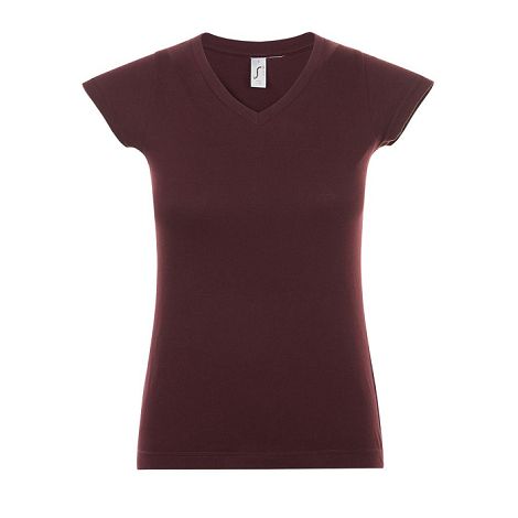  TEE-SHIRT FEMME COL “V” COULEUR