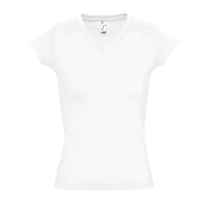  TEE-SHIRT FEMME COL “V” COULEUR