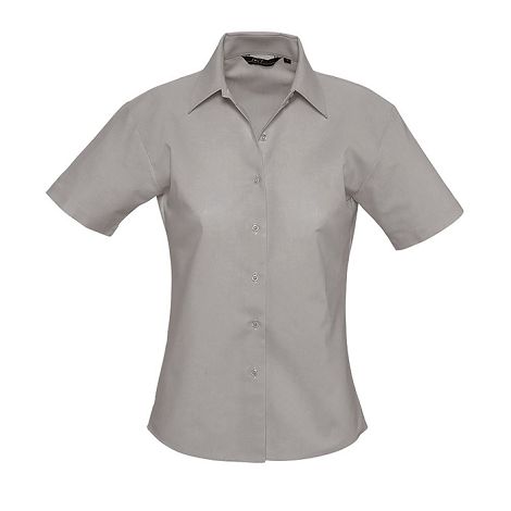  CHEMISE FEMME OXFORD MANCHES COURTES