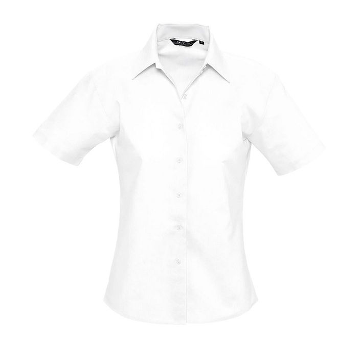  CHEMISE FEMME OXFORD MANCHES COURTES