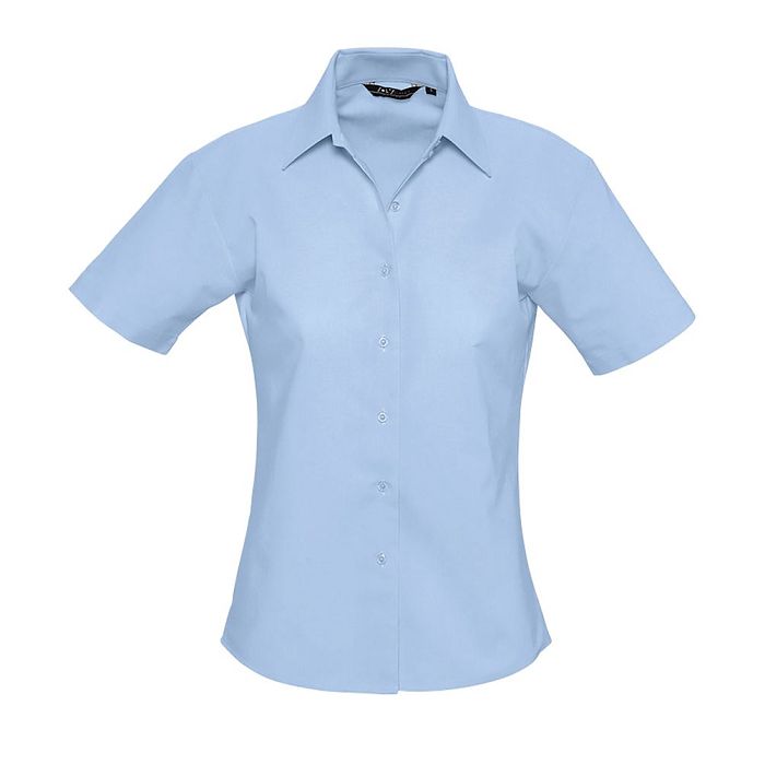  CHEMISE FEMME OXFORD MANCHES COURTES