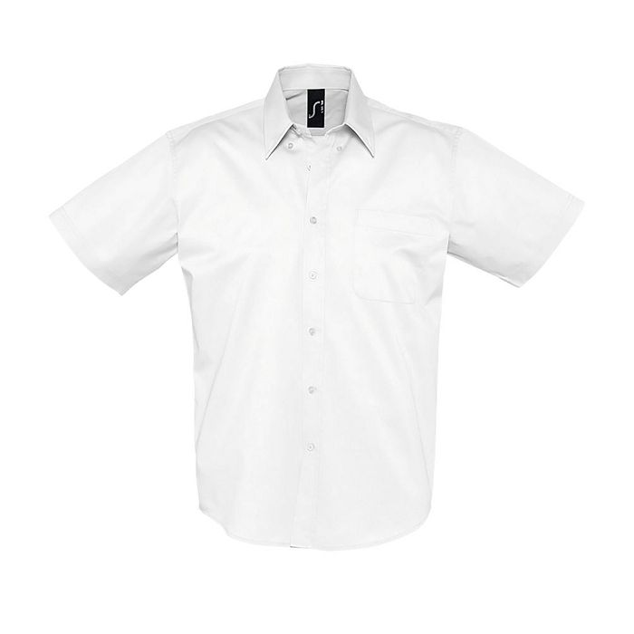  CHEMISE HOMME EN TWILL DE COTON MANCHES COURTES