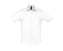 CHEMISE HOMME STRETCH MANCHES COURTES BLANC