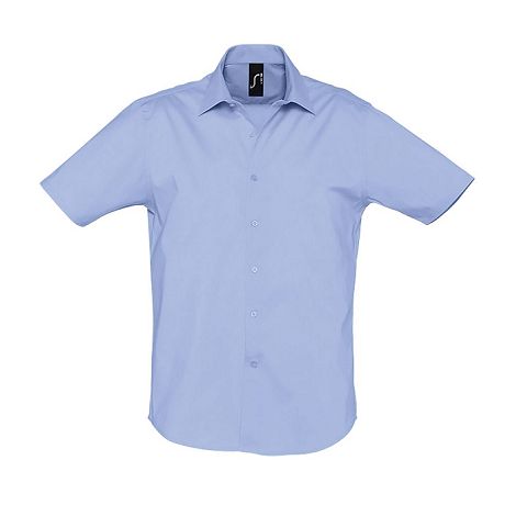  CHEMISE HOMME STRETCH MANCHES COURTES COULEUR