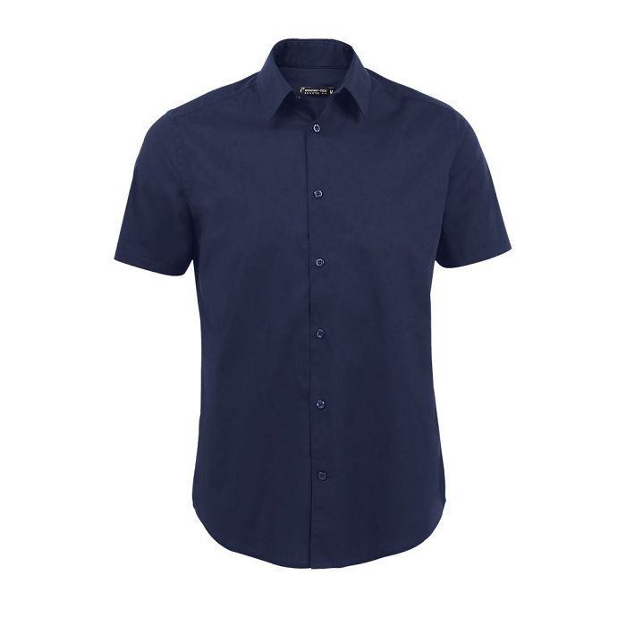  CHEMISE HOMME STRETCH MANCHES COURTES COULEUR