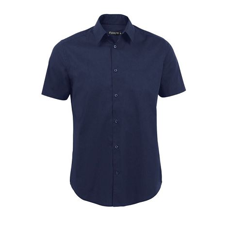  CHEMISE HOMME STRETCH MANCHES COURTES COULEUR