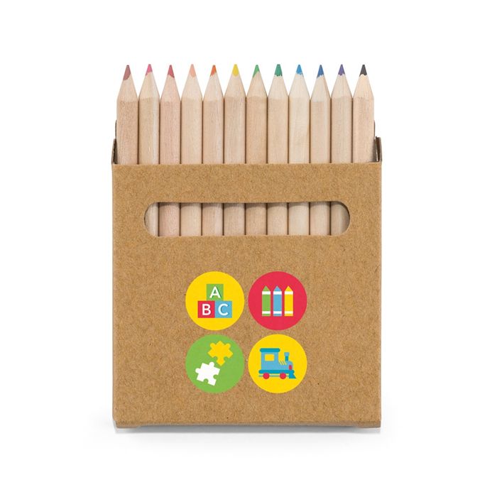  Boîte avec 12 crayons de couleur