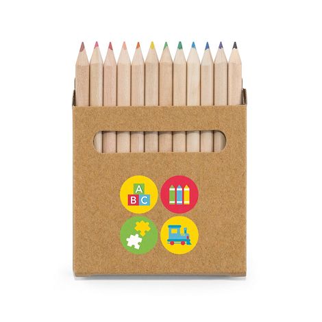  Boîte avec 12 crayons de couleur