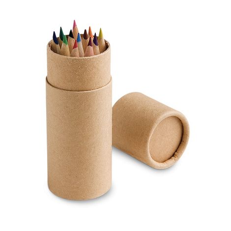  Boîte avec 12 crayons de couleur