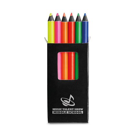  Boîte avec 6 crayons de couleur