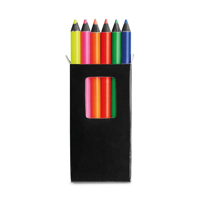  Boîte avec 6 crayons de couleur