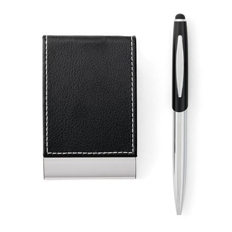 Ensemble stylo et porte-cartes