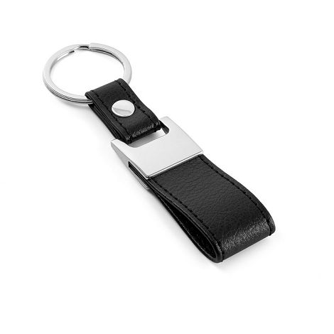 Porte-clés en métal et simili cuir