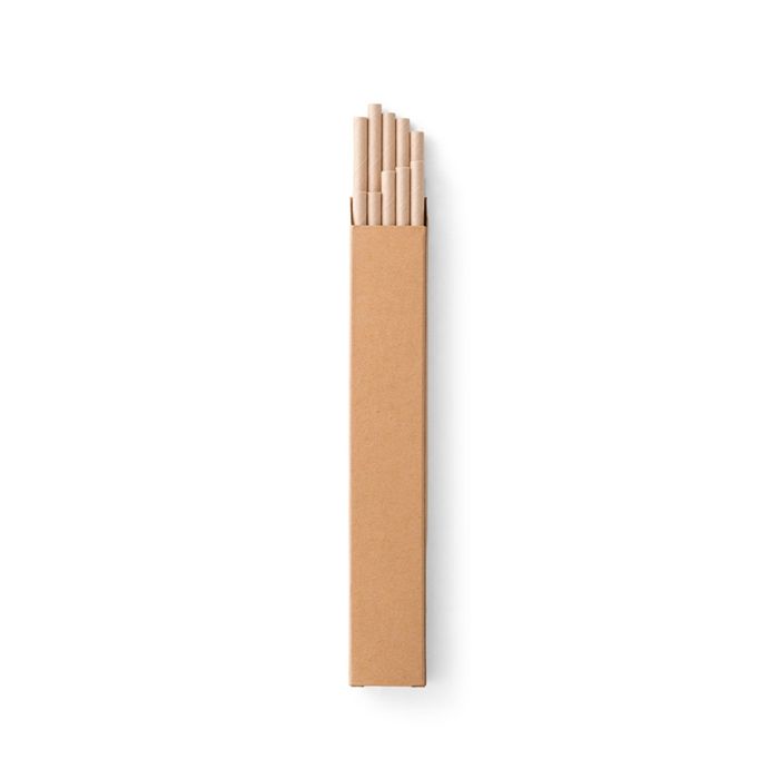  Lot de 10 pailles en papier kraft