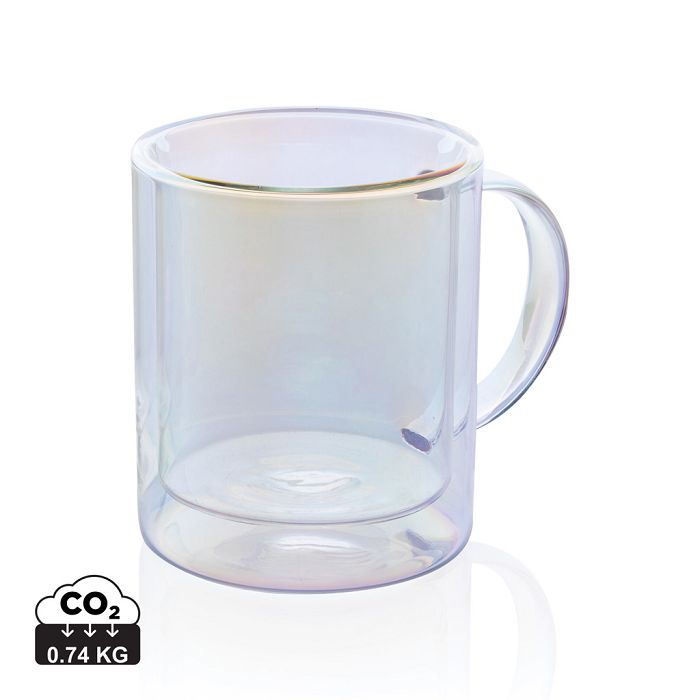 Mug double paroi en verre électroplaqué - RHETTA - Objets Publicitaires ALVS