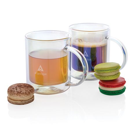  Mug double paroi en verre électroplaqué