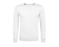 SWEAT-SHIRT HOMME COL ROND BLANC