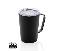 Mug moderne en acier inoxydable recyclé RCS avec couvercle