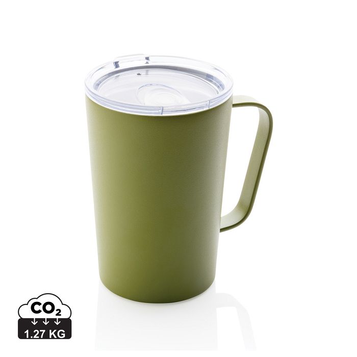  Mug moderne en acier inoxydable recyclé RCS avec couvercle