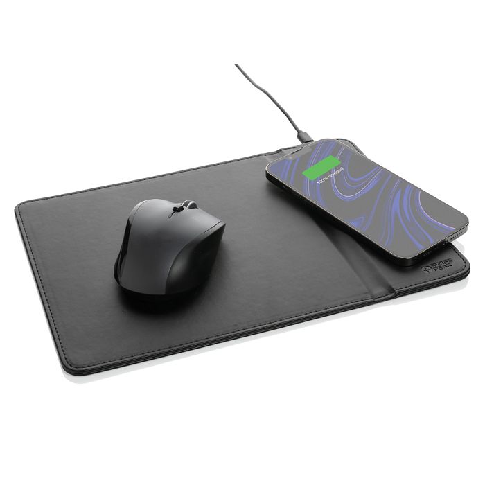  Tapis de souris en PU RCS avec chargeur 10W Swiss Peak