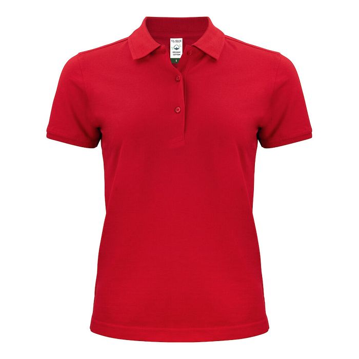  Polo femme en coton bio couleur