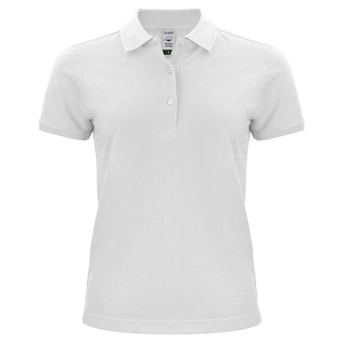  Polo femme en coton bio couleur