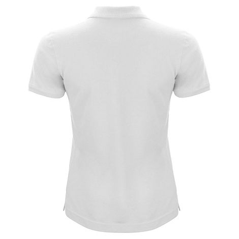 Polo femme en coton bio blanc
