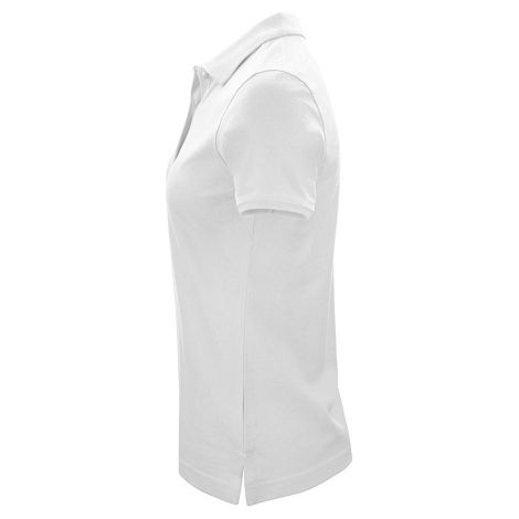 Polo femme en coton bio blanc