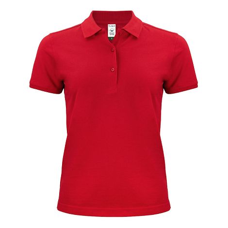 Polo femme en coton bio blanc