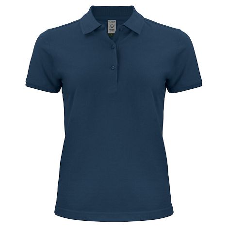 Polo femme en coton bio blanc