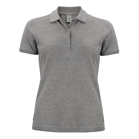 Polo femme en coton bio blanc