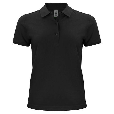Polo femme en coton bio blanc