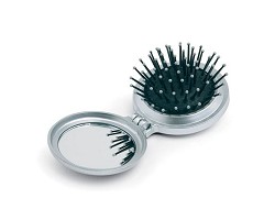 Brosse/miroir pliable