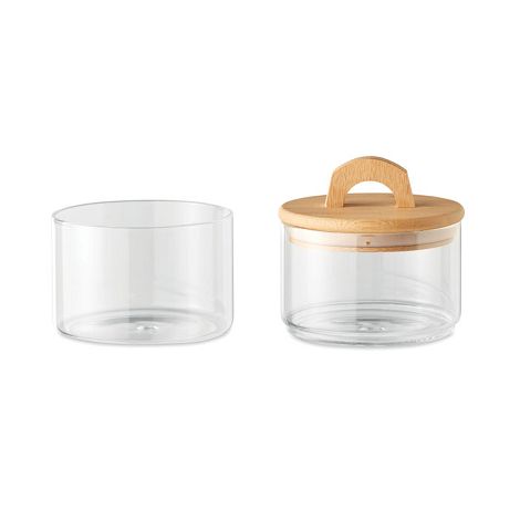 2 boites empilables en verre