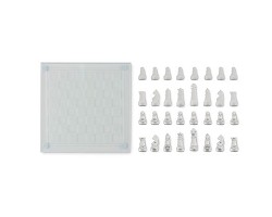 Jeu d'échecs en verre
