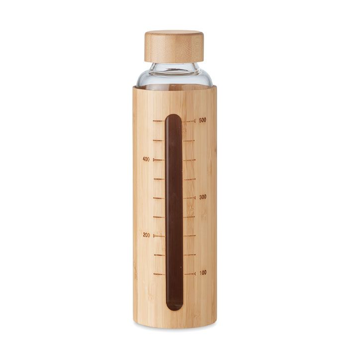  Bouteille verre et bambou 600ml