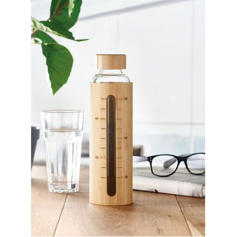 Bouteille verre et bambou 600ml