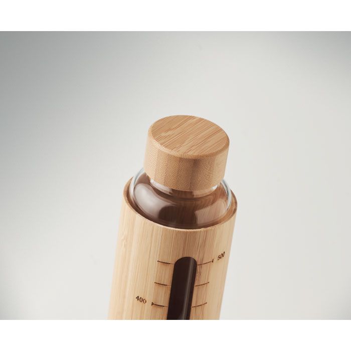  Bouteille verre et bambou 600ml