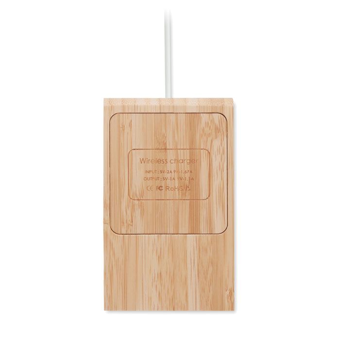  Chargeur sans fil en bambou