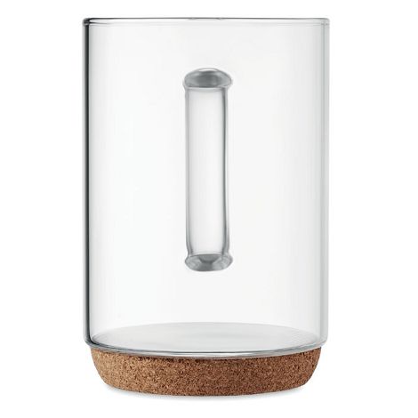 Tasse en verre base en liège