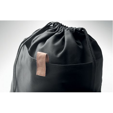 Sac à dos cordon personnalisable en coton recyclé 145G/M²