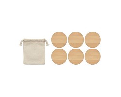 Lot de 6 sous-verres en bambou