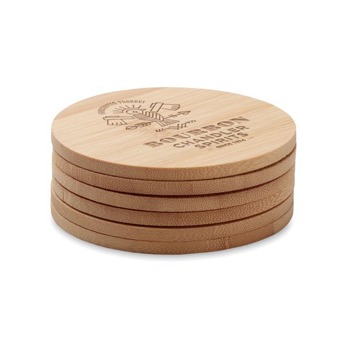  Lot de 6 sous-verres en bambou