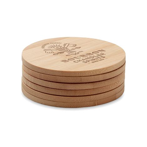  Lot de 6 sous-verres en bambou