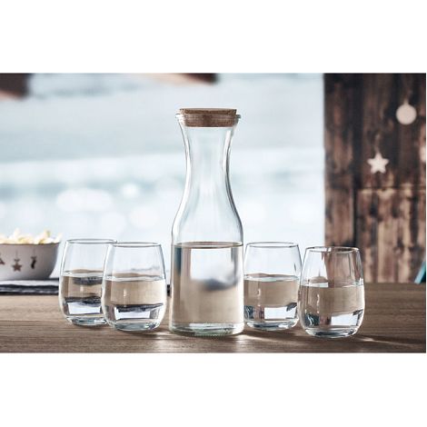  Carafe en verre recyclé 1L