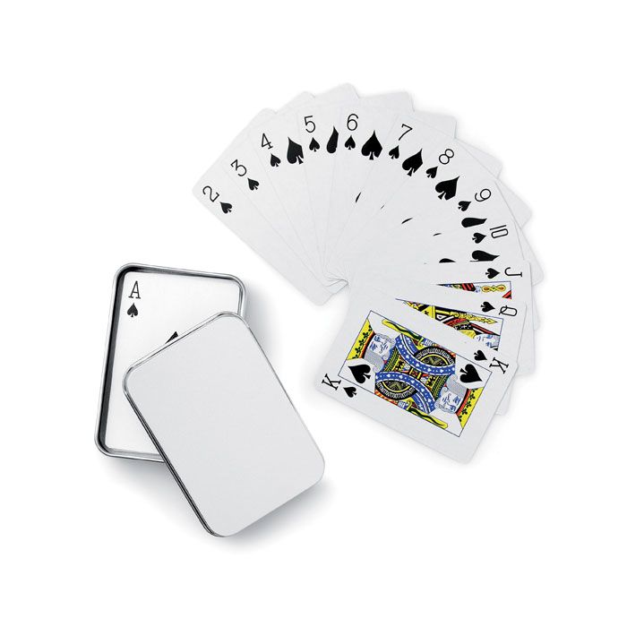  Cartes à jouer boîte étain