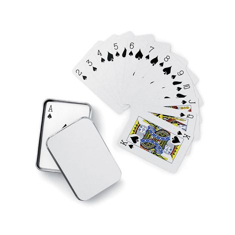  Cartes à jouer boîte étain