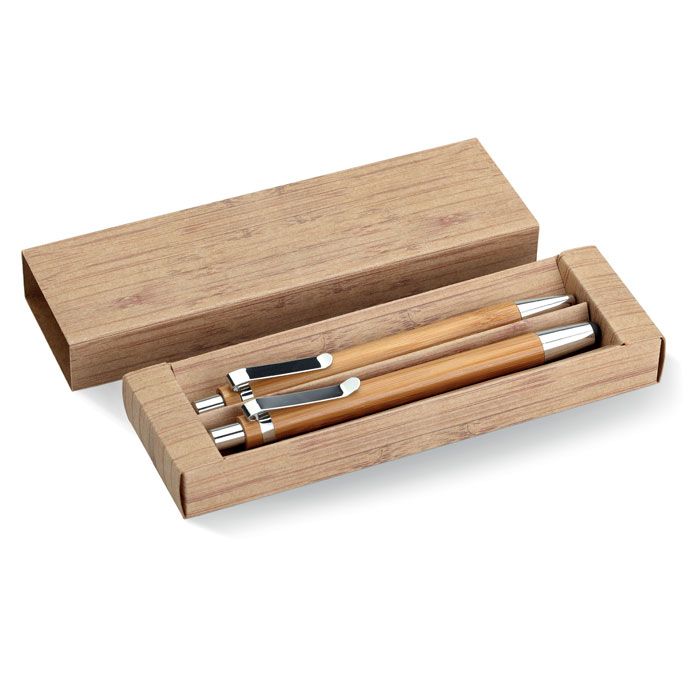  Coffret stylo et crayon en bam